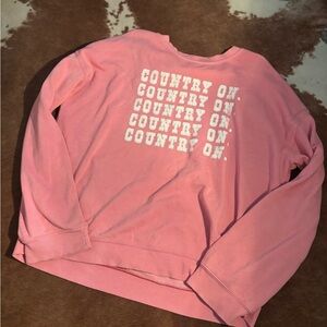 Pink Country On Sweatshirt